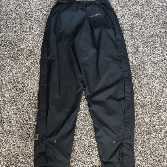 DryJoy by FootJoy Men's Black Golf Pants Adjustable Velcro Bottom Zipper - Picture 7 of 9